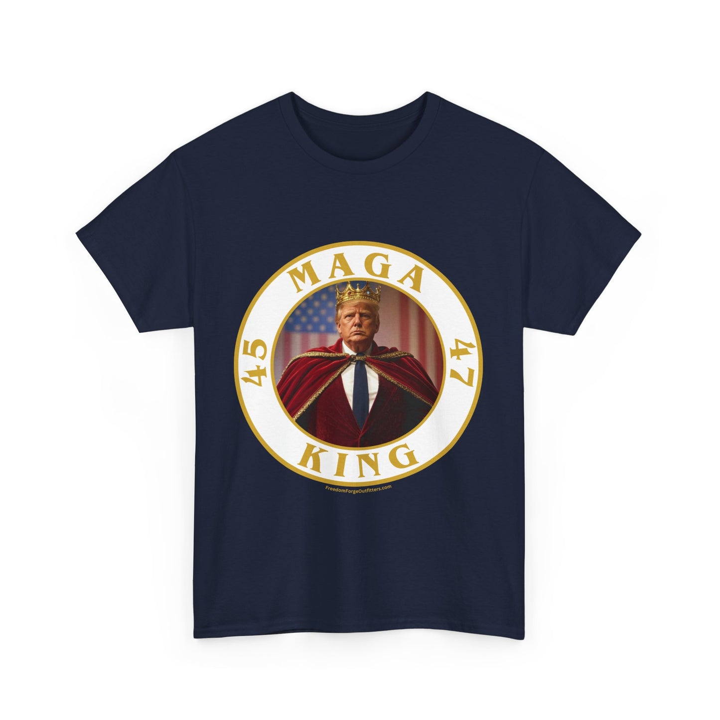 Trump 'MAGA King' T-Shirt - Regal Patriotic Graphic Tee