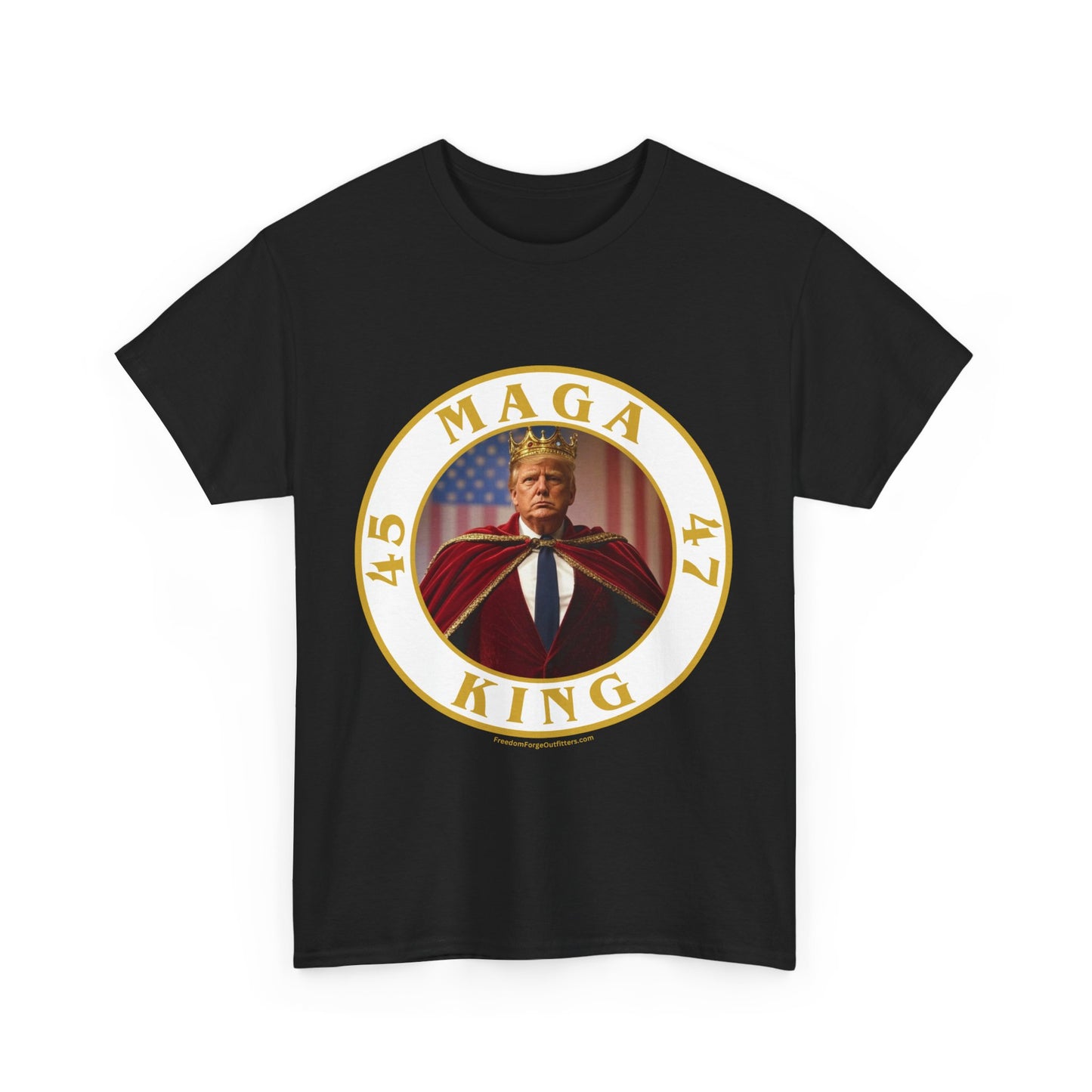 Trump 'MAGA King' T-Shirt - Regal Patriotic Graphic Tee