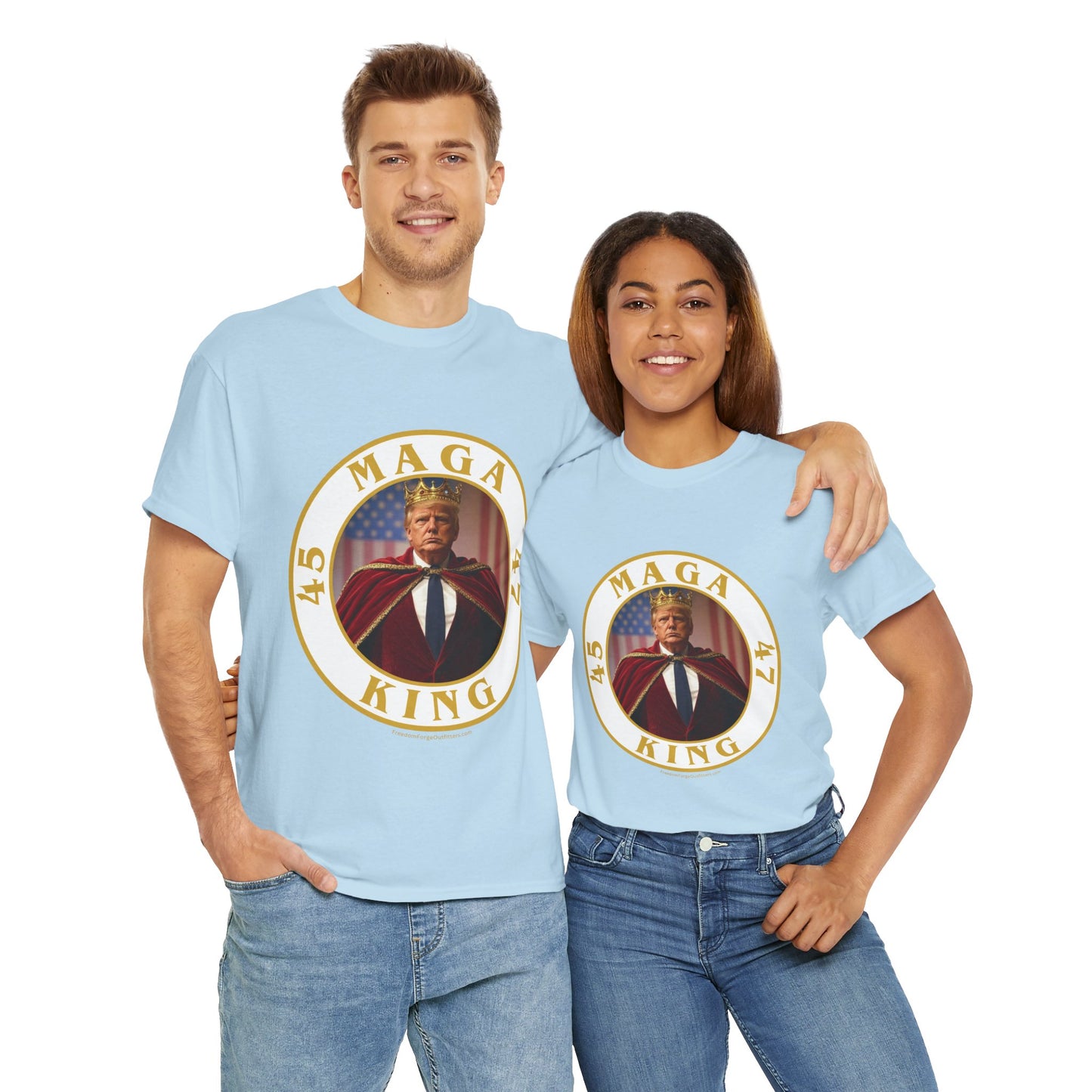 Trump 'MAGA King' T-Shirt - Regal Patriotic Graphic Tee