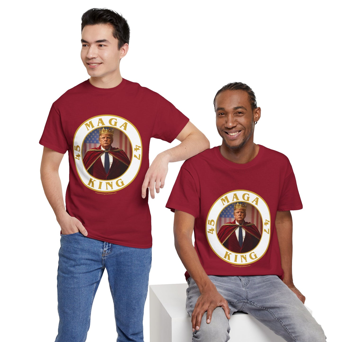 Trump 'MAGA King' T-Shirt - Regal Patriotic Graphic Tee