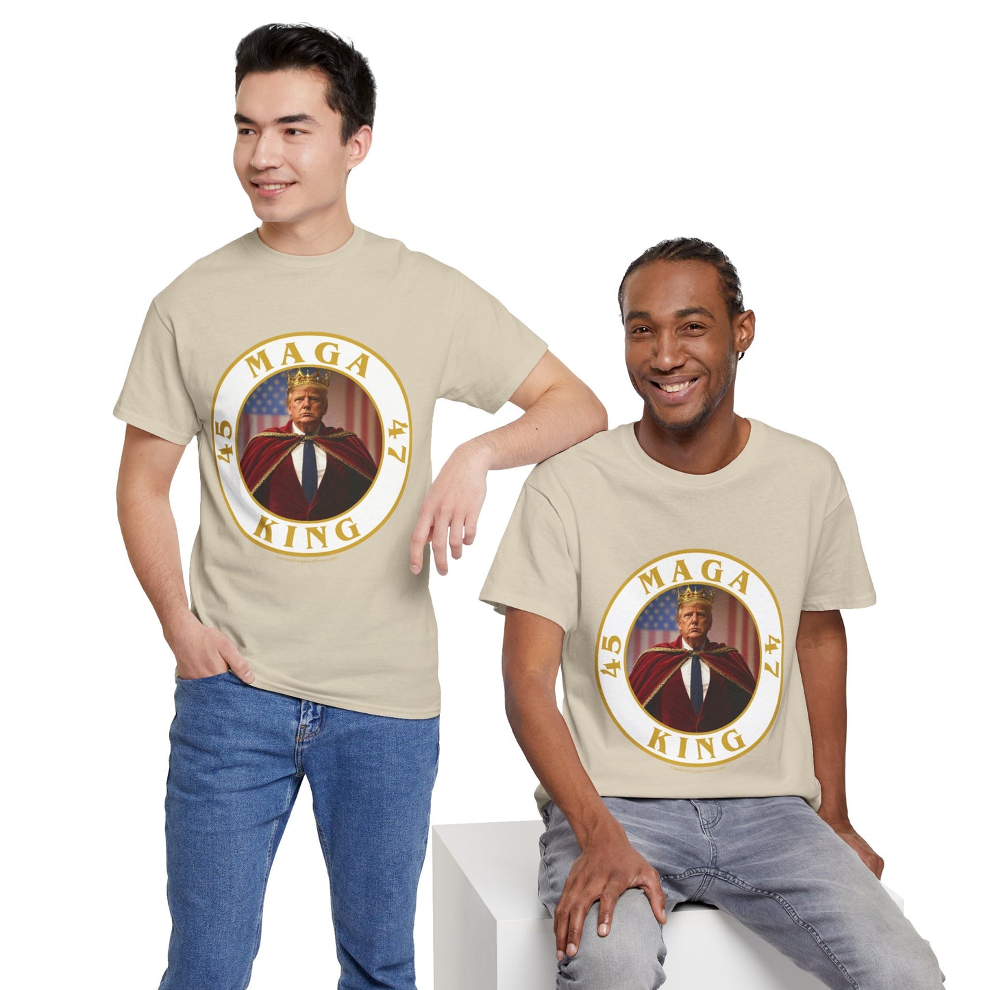 Trump 'MAGA King' T-Shirt - Regal Patriotic Graphic Tee