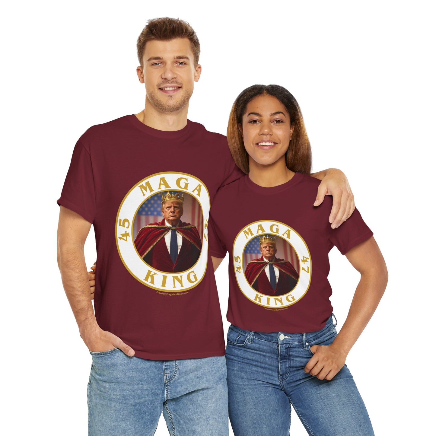 Trump 'MAGA King' T-Shirt - Regal Patriotic Graphic Tee