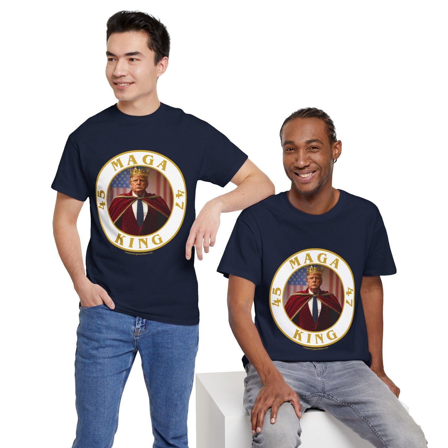 Trump 'MAGA King' T-Shirt - Regal Patriotic Graphic Tee