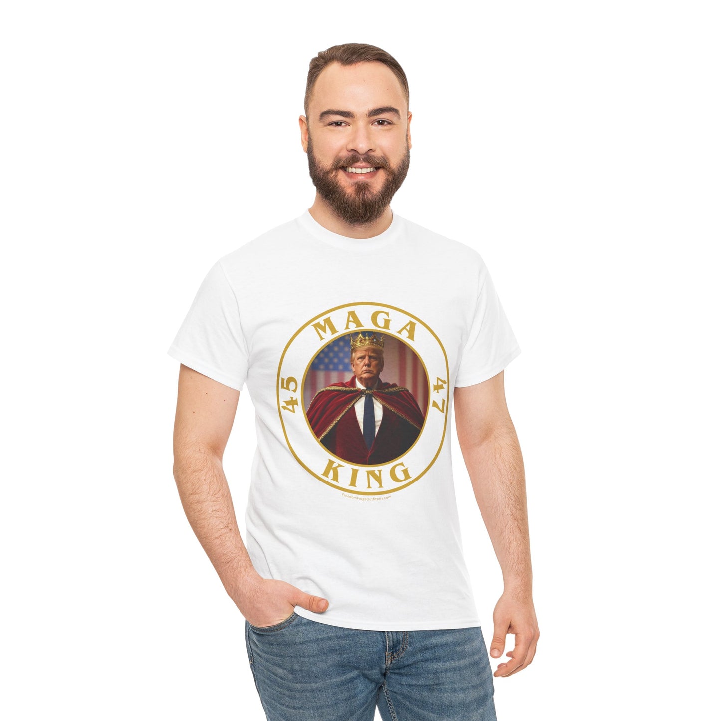 Trump 'MAGA King' T-Shirt - Regal Patriotic Graphic Tee
