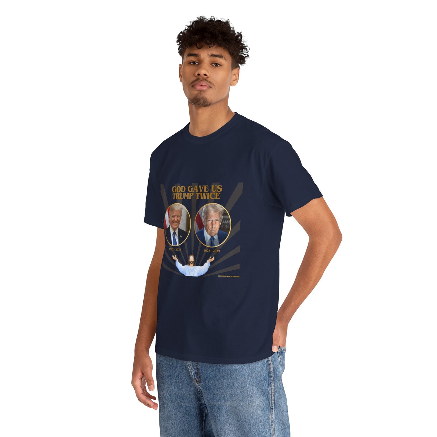 God Gave Us Trump Twice – Patriotic Revival Tee