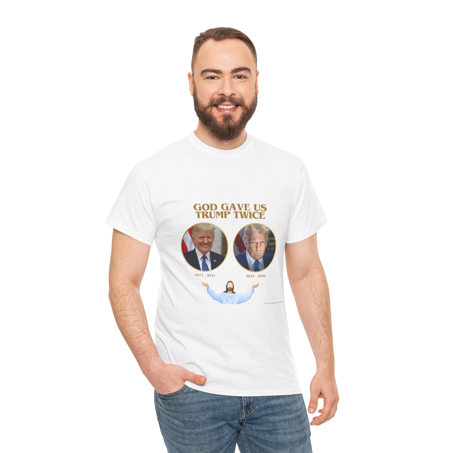 God Gave Us Trump Twice – Patriotic Revival Tee