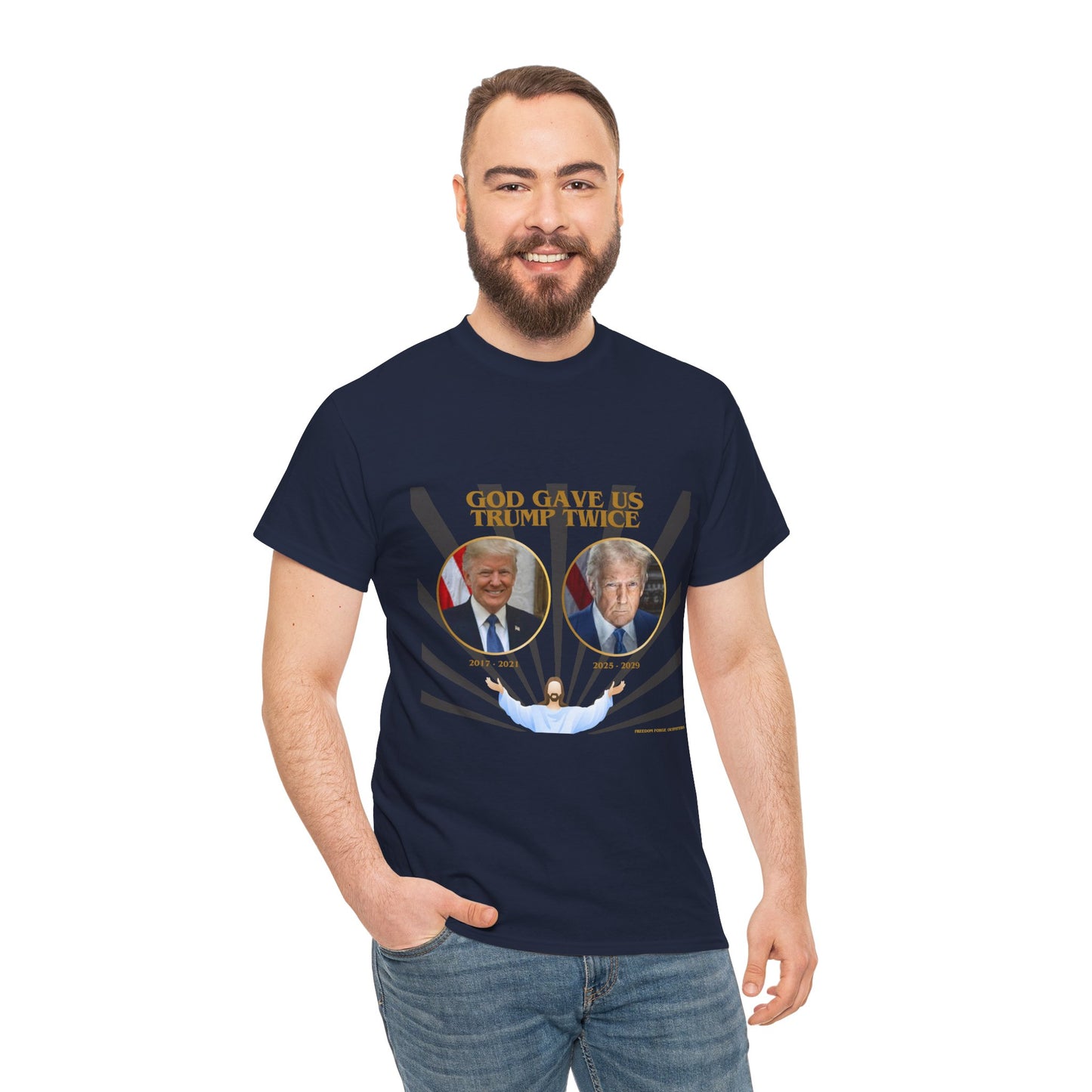 God Gave Us Trump Twice – Patriotic Revival Tee